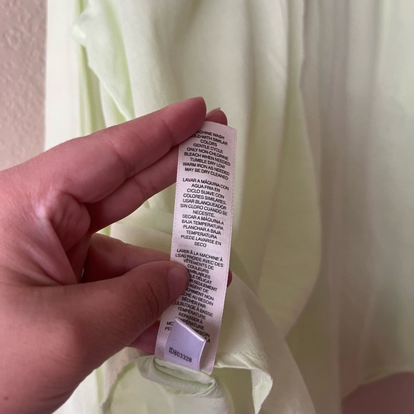 Chicos 3 100% Cotton Light Green Half Button Half Hidden Button Down Long Sleeve - Picture 10 of 11